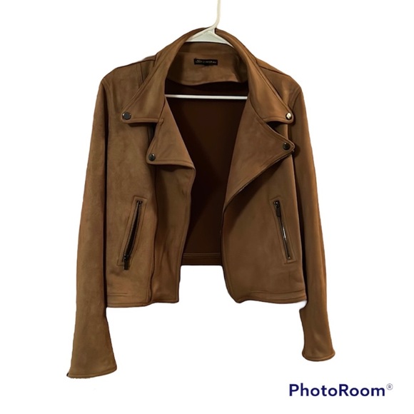Shinestar Jackets & Blazers - Brown soft faux leather zip up jacket